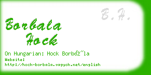 borbala hock business card